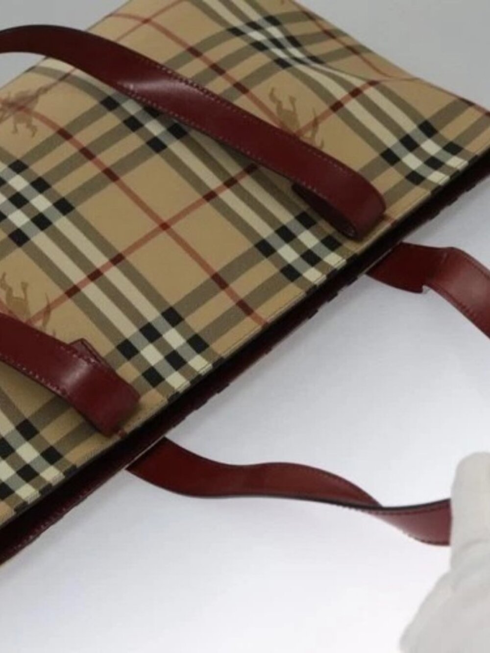 BURBERRY Nova Check Tote Bag PVC Beige Auth - Picture 6 of 15